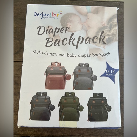 Portable Diaper Bag Backpack Multi-functional Still Sealed In Bag Unopened Grey - Picture 10 of 10